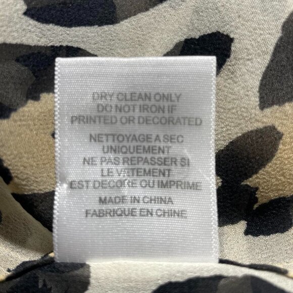 Equipment Size Large  Top Blouse Animal Print Leopard Cheetah Sleeveless - Picture 7 of 7